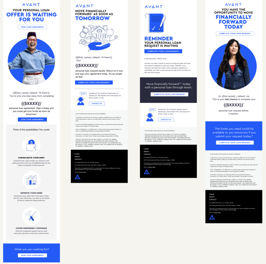 Abandon loan email campaign